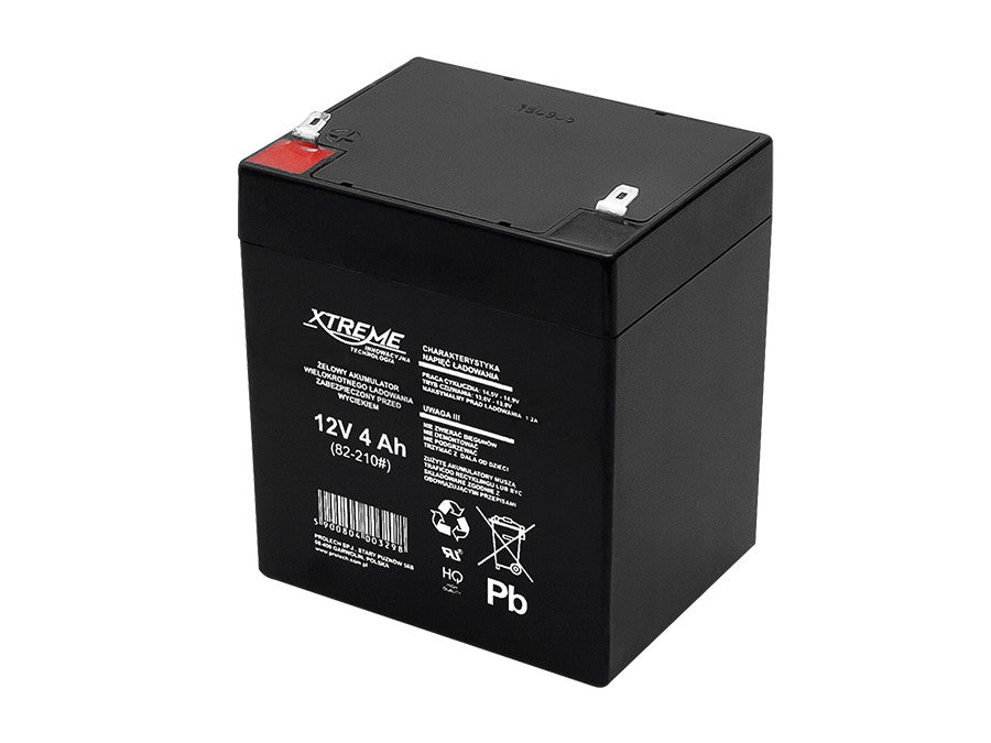 12V 4Ah Xtreme AGN 12V högkvalitets gelbatteri