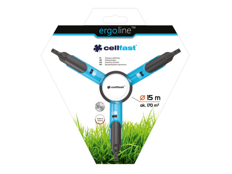 Ergonomisk roterande sprinkler på en spikbas Cellfast Ergo