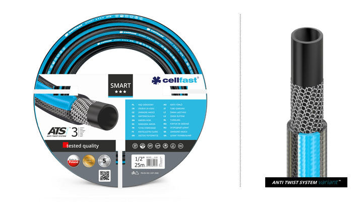 50 meter Cellfast bevattningsslang med 1/2" diameter, mycket flexibel