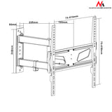 Maclean TV-fäste, max vesa 400x400, lång arm passar böjda TV-apparater, 26-55", 30kg, MC-711N