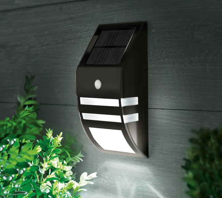 Maclean MCE118 B Solar LED-vägglampa Skymningssensor Rörelsesensor Trådlös