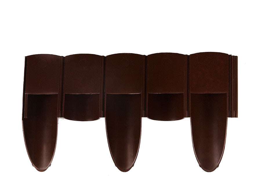 Cellfast trädgårdsstaket, träimitation, frostbeständigt, längd 2,4 m, färg brun, 34-031