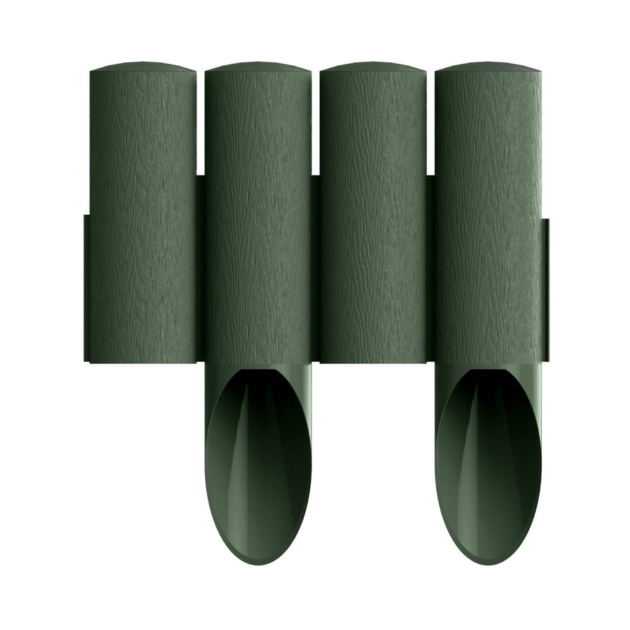 Cellfast trädgårdsstaket, träimitation, frostbeständigt, längd 2,3 m, färg grön, 34-033
