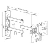 Maclean-fäste för TV eller bildskärm, universal, max vesa 100x100, 13-27", 15 kg, svart, MC-719