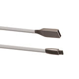Maclean USB-kabel, AM, Micro flat utan vinkel, Vit, 1m, MCTV-833W