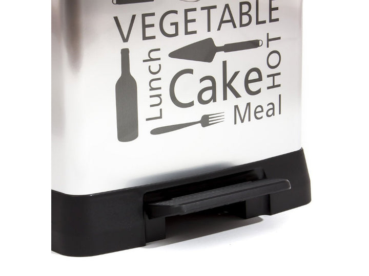 Curver Kitchen Pedal Bin, Silver Design, 50 L.