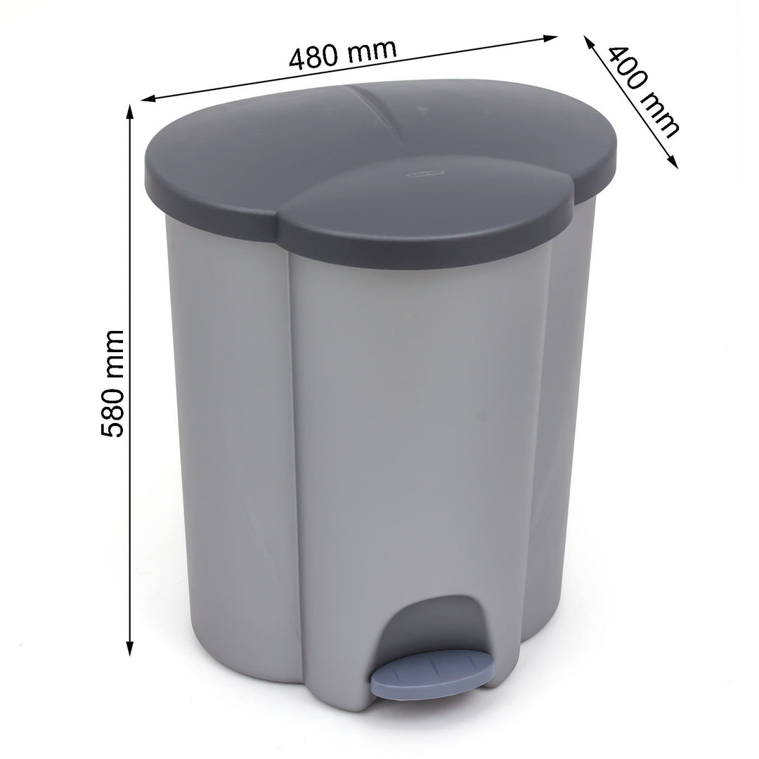 40L soptunna med 3 fack för separat avfallsuppsamling Curver Trio 40L