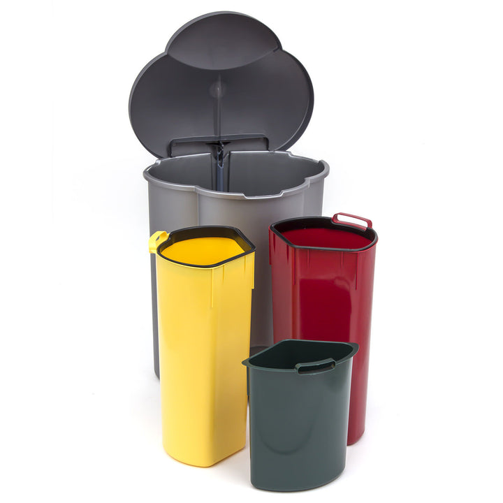 40L soptunna med 3 fack för separat avfallsuppsamling Curver Trio 40L