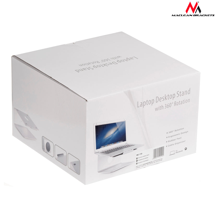 Laptopstativ Maclean, aluminium, silver, MC-730