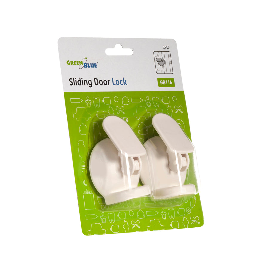 Skjutdörrslås 2st GreenBlue GB116 vit