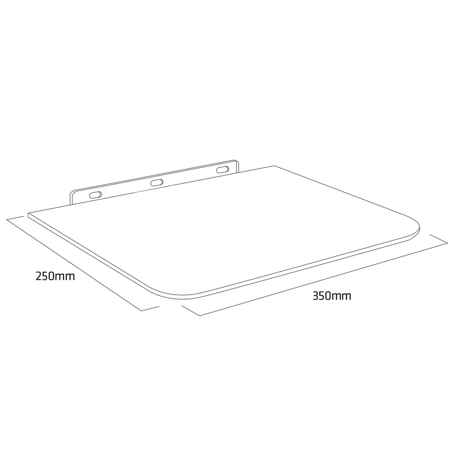Maclean DVD-hylla, enkel, max. 10kg, glas, MC-738