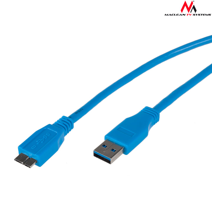 Maclean MCTV-587 KABEL USB 3.0 AB MIKRO 1,5 m TILL SKIVDREV