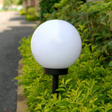 GreenBlue solcellsdriven fristående trädgårdslampa, sfärisk, 20x20x53 cm, vit LED, GB123