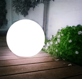 GreenBlue solcellsdriven fristående trädgårdslampa, sfärisk, 20x20x53 cm, vit LED, GB123