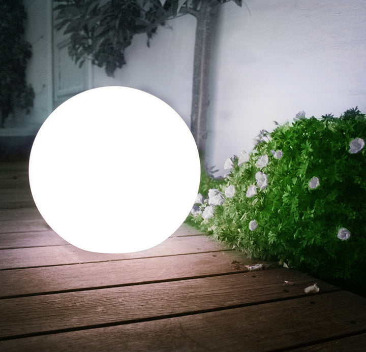 GreenBlue solcellslampa, fristående trädgårdslampa, sfärisk, 25x25x58 cm, vit LED, GB166