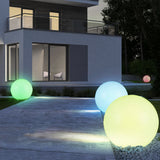 GreenBlue solcellslampa, fristående, trädgård, sfär 25x25x58cm, RGB LED, GB165