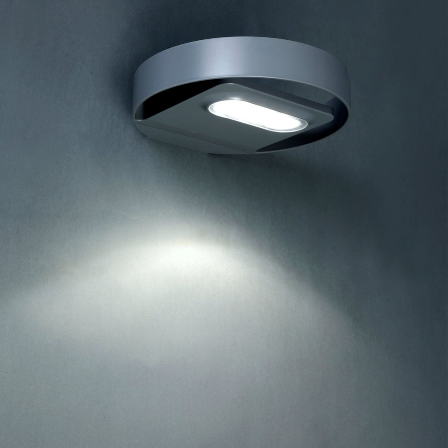 GreenBlue GB130 LED 3W cirkulär solcellslampa för vägg