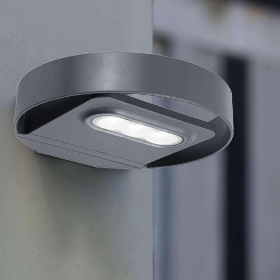 GreenBlue GB130 LED 3W cirkulär solcellslampa för vägg