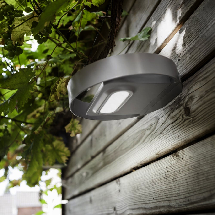 GreenBlue GB130 LED 3W cirkulär solcellslampa för vägg