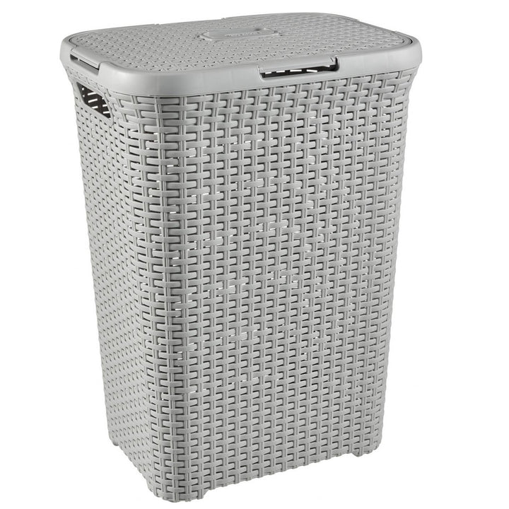 Curver tvättkorg, öppen konstruktion, 60 liter, ljusgrå, Natural Style