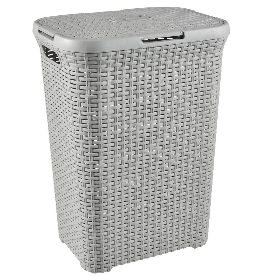 Curver tvättkorg, öppen konstruktion, 60 liter, ljusgrå, Natural Style