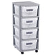 Curver Infinity Openwork Storage Tower med 4 lådor 11L vit