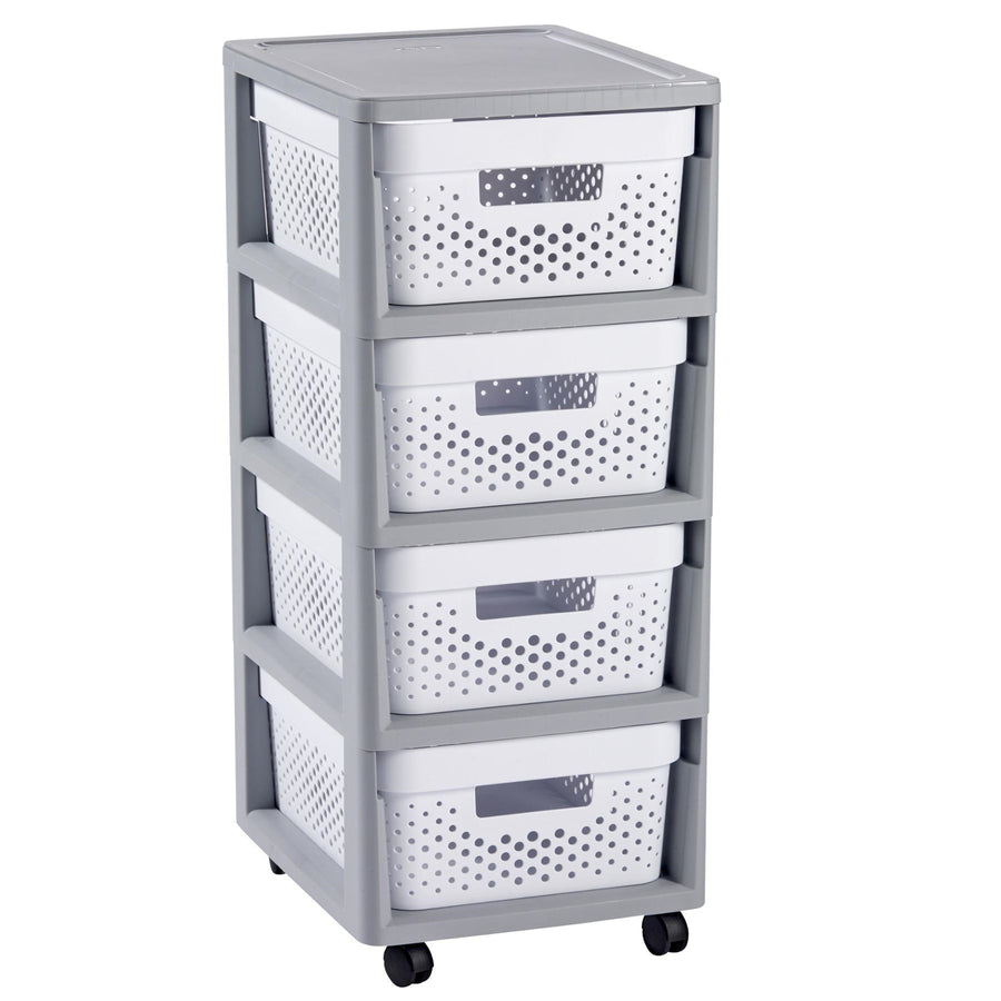 Curver Infinity Openwork Storage Tower med 4 lådor 11L vit