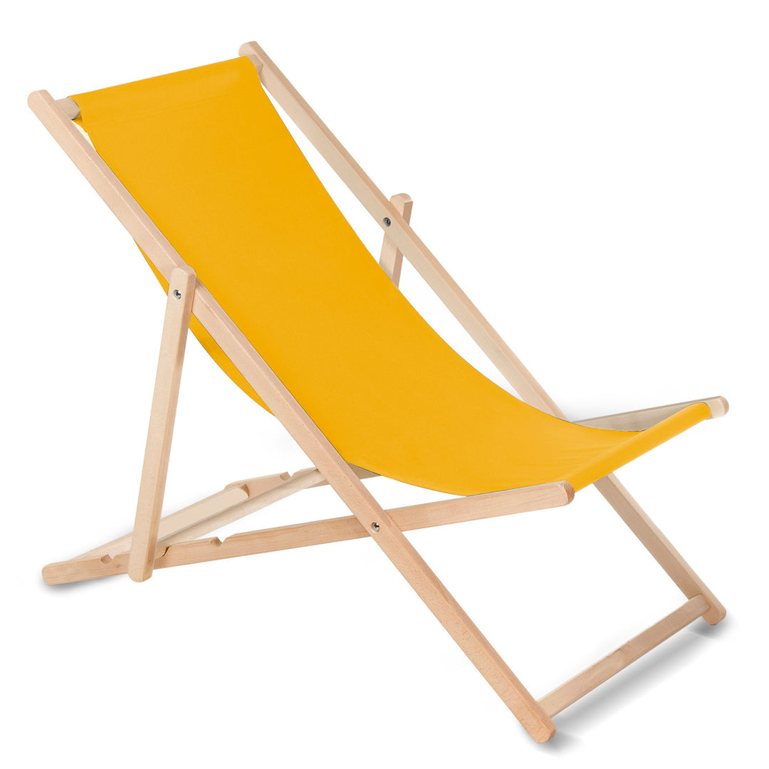 GreenBlue GB183 classic reclining chair in beech, orange