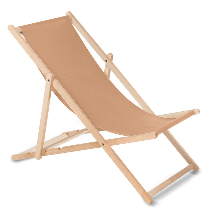 GreenBlue GB183 classic reclining chair in beech, orange