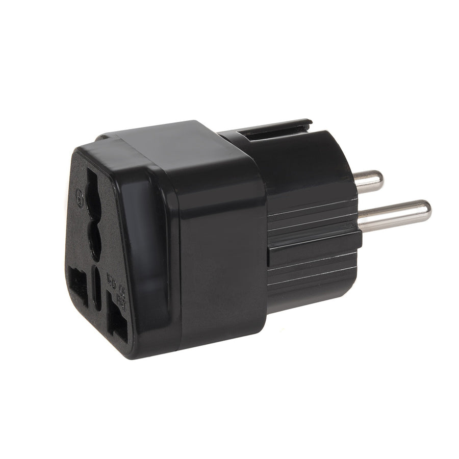 Universal adapter för uttag från Storbritannien till EU svart Maclean MCE155
