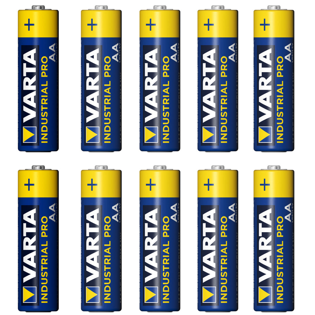 Alkaliska batterier 10 x Varta Industrial LR6 / AA 4006