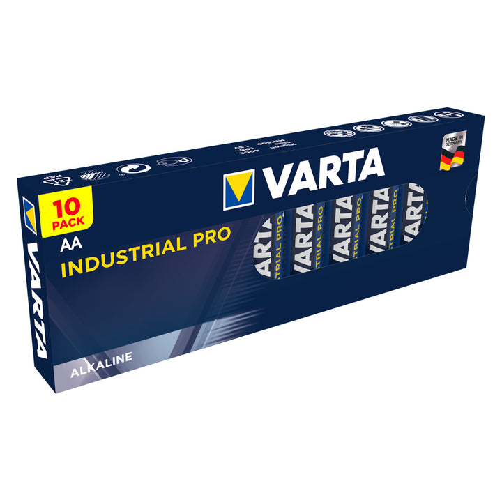 Alkaliska batterier 10 x Varta Industrial LR6 / AA 4006