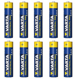 10 x kraftfulla VARTA INDUSTRIAL AAA alkaliska batterier