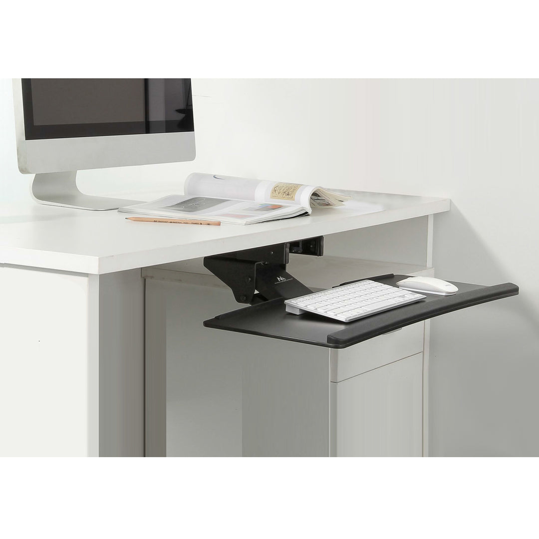 Maclean MC-757 Keyboard Desk Holder Keyboard and Mouse Under Desk Tray 67cm Surface Holder Pad