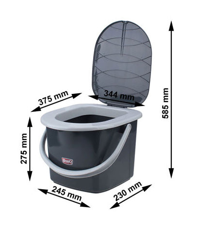 BranQ Portable Toilet Hink 15,5 liter finns i 3 färger