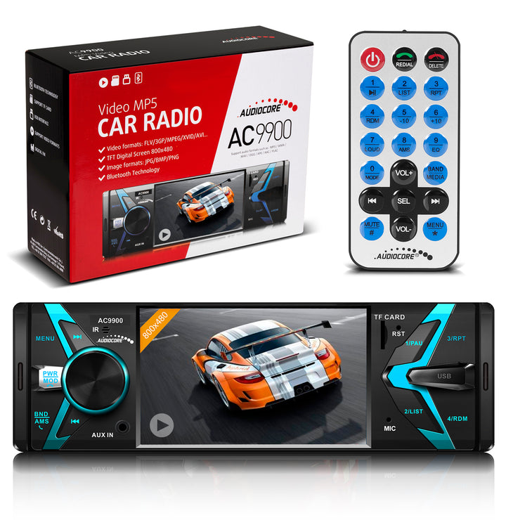 Bilstereo Audiocore AC9900 MP5 AVI DivX Bluetooth hadsfree + drivrutin