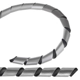 Maclean Kabelskydd, maskering, (20,4*22mm), 3m, silverspiral, MCTV-687S
