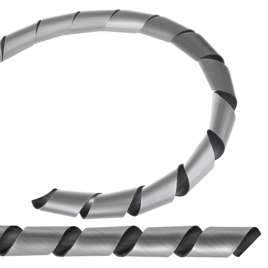 Maclean Kabelskydd, maskering, (20,4*22mm), 3m, silverspiral, MCTV-687S
