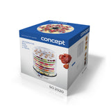 Concepct SO2020 elektrisk matdehydrator 9 fack LED svamp torkare Digital Timer Raw Tray 500 W