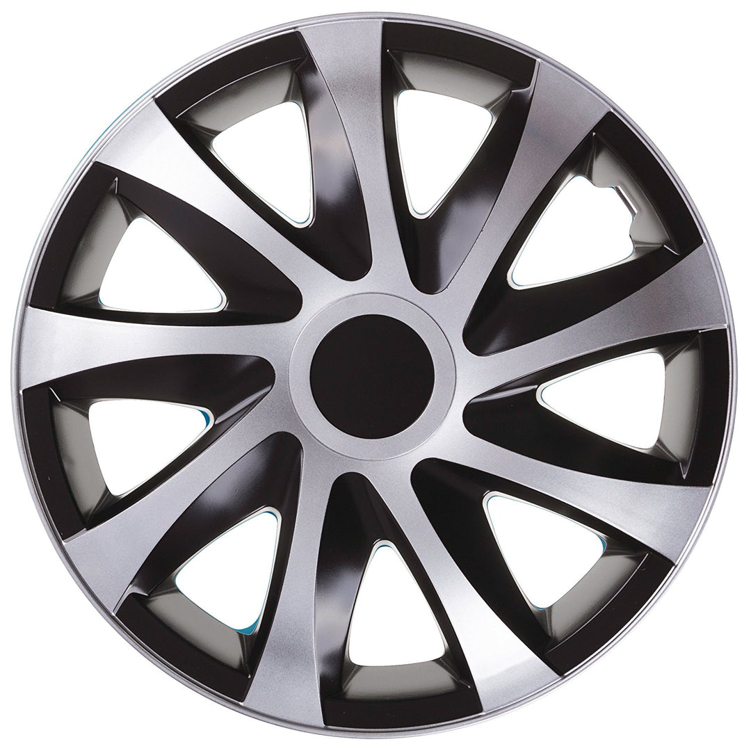 DRACO CS 15" universalnavkapslar svart/silver 4 st
