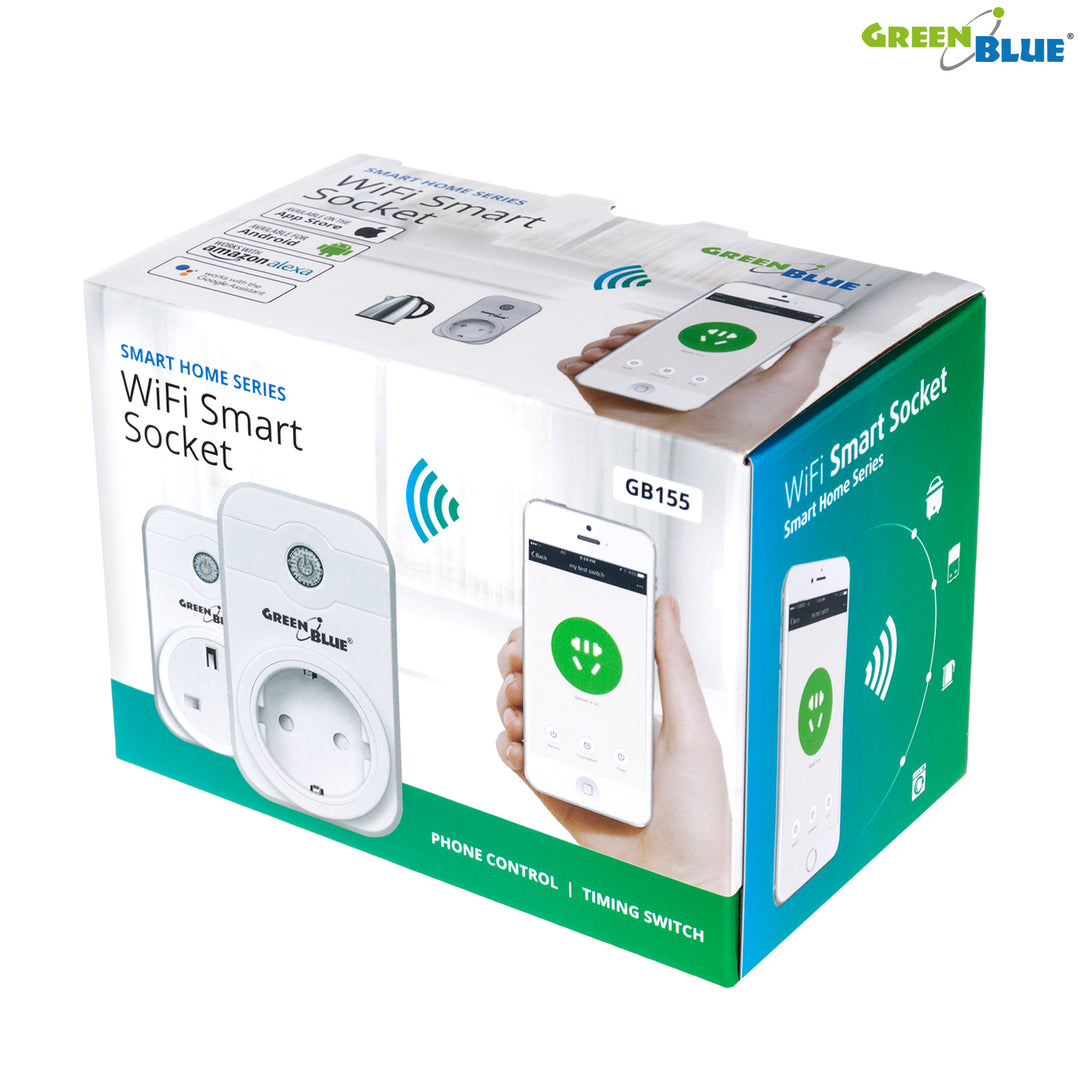 GreenBlue GB155G WiFi Smart Socket Kan Användas Via iOS- Eller Android-Appen