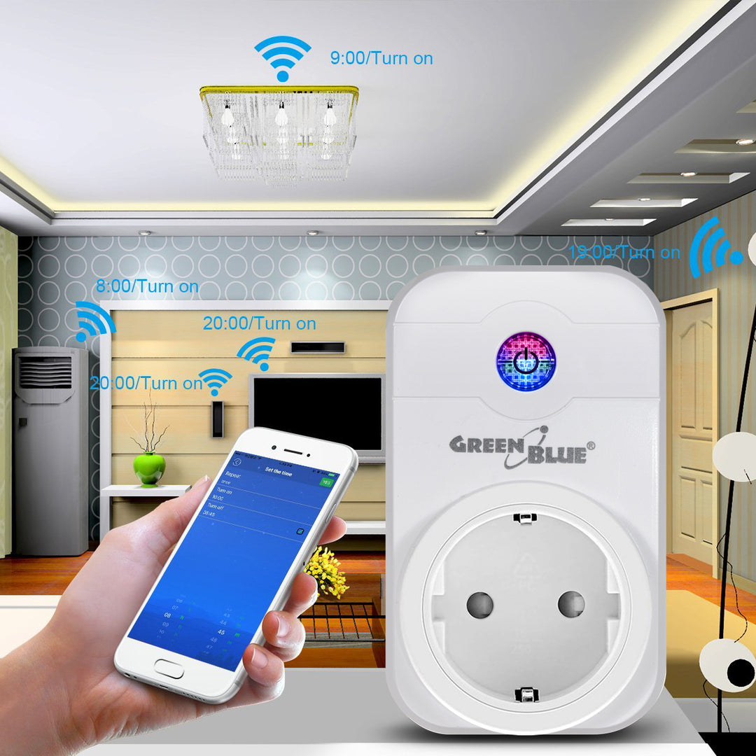 GreenBlue GB155G WiFi Smart Socket Kan Användas Via iOS- Eller Android-Appen