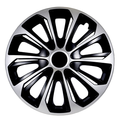 16" NRM STRONG Duocolor universal navkapslar svart/silver 4 st