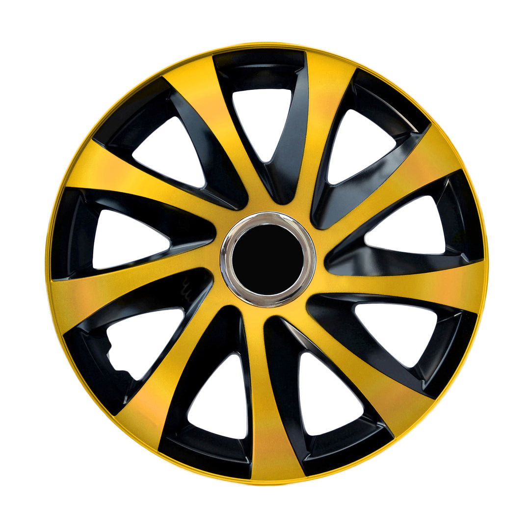 NRM Universal Wheel Trims Cover 15 "4 ST Guld-Svart Premium