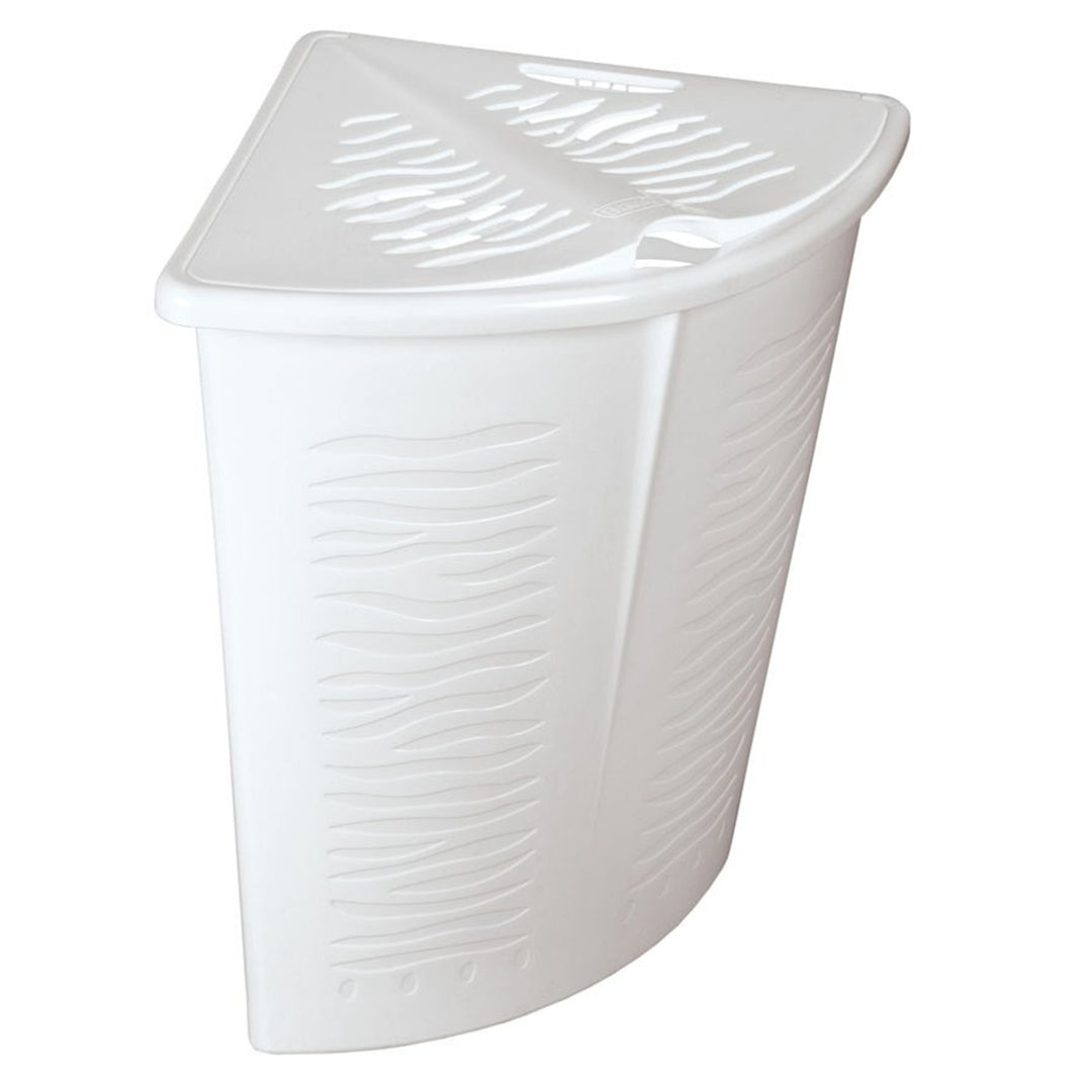 BranQ - Corners Tvättkorg 45L | Zebra White | Corner Laundry Basket | Plast