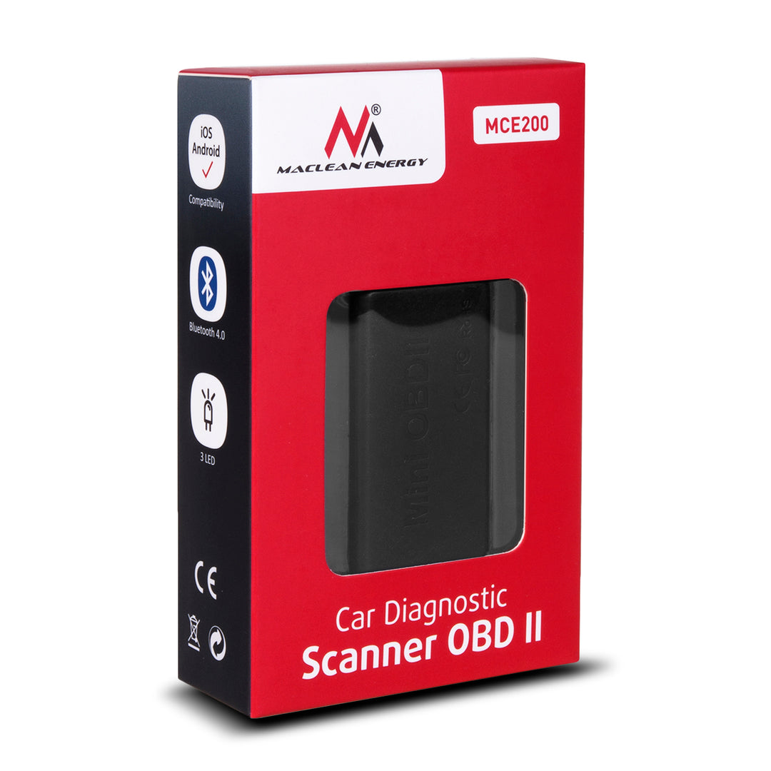 Maclean Energy MCE200 Bluetooth 4.0 OBD II Android IOS-gränssnitt