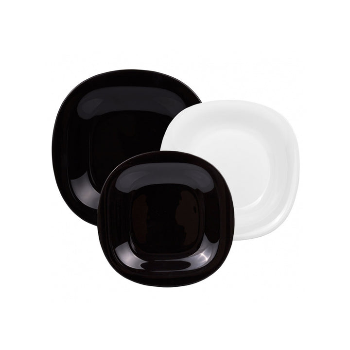 Matuppsättning Carine Neo White & Black 18 stycken LUMINARC