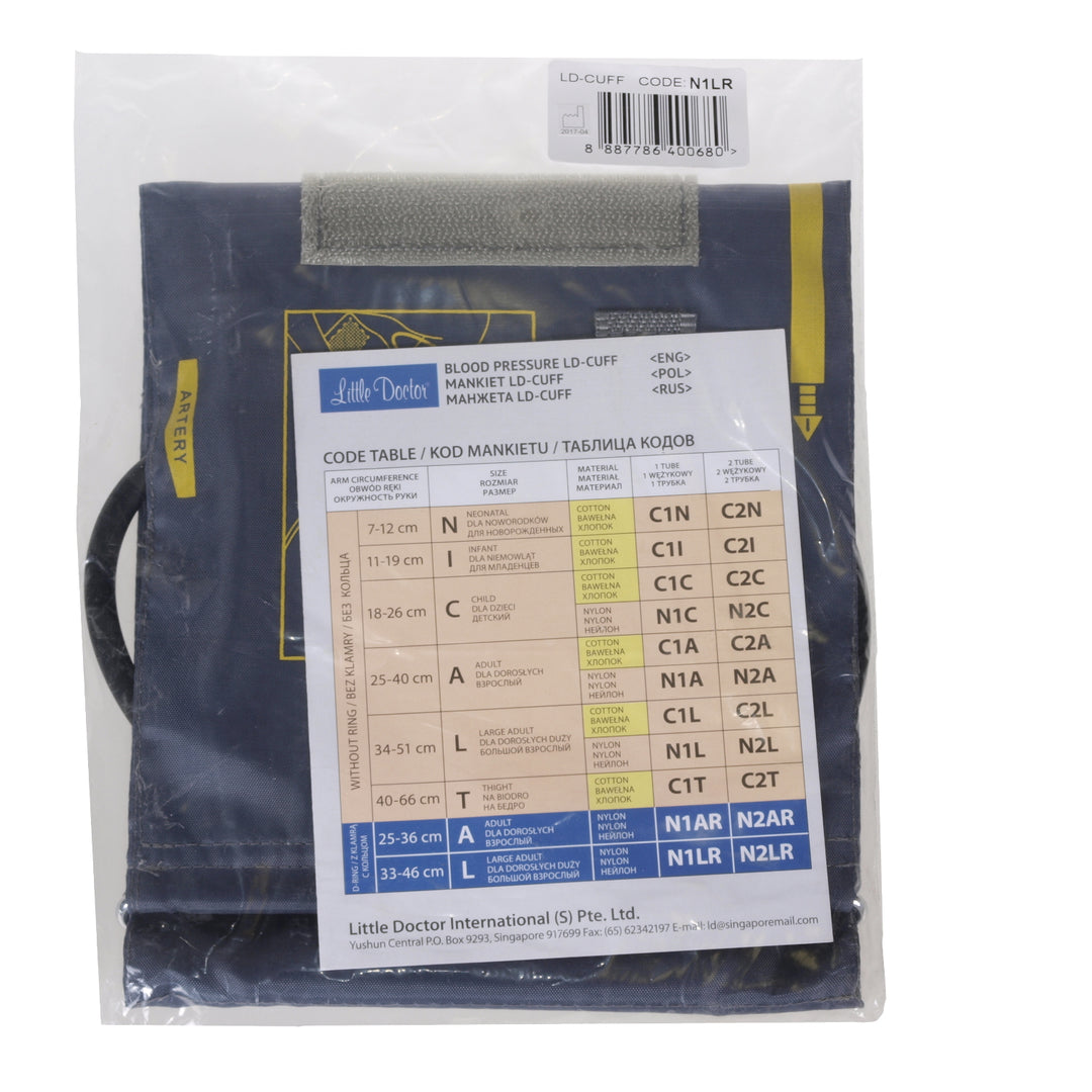 Little Doctor Överarm manschett blodtryck nylon storlek XXL 33-46 cm