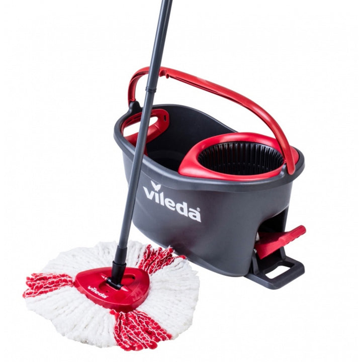 Vileda 151153 Vileda Mop Set Bucket Easy Wring & Clean Turbo Microfibre Head Handle