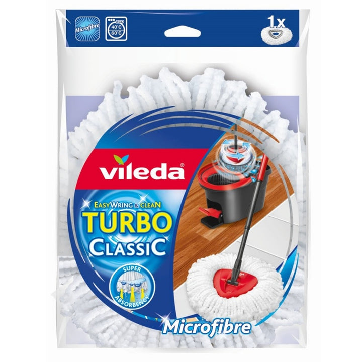 Vileda 152623 Vileda ersättningsmop pad Refill Microfibre för Easy Wring & Clean Turbo Mop